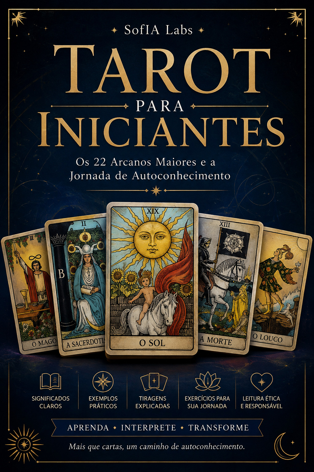 Capa oficial do livro Tarot para Iniciantes, SofIA Labs